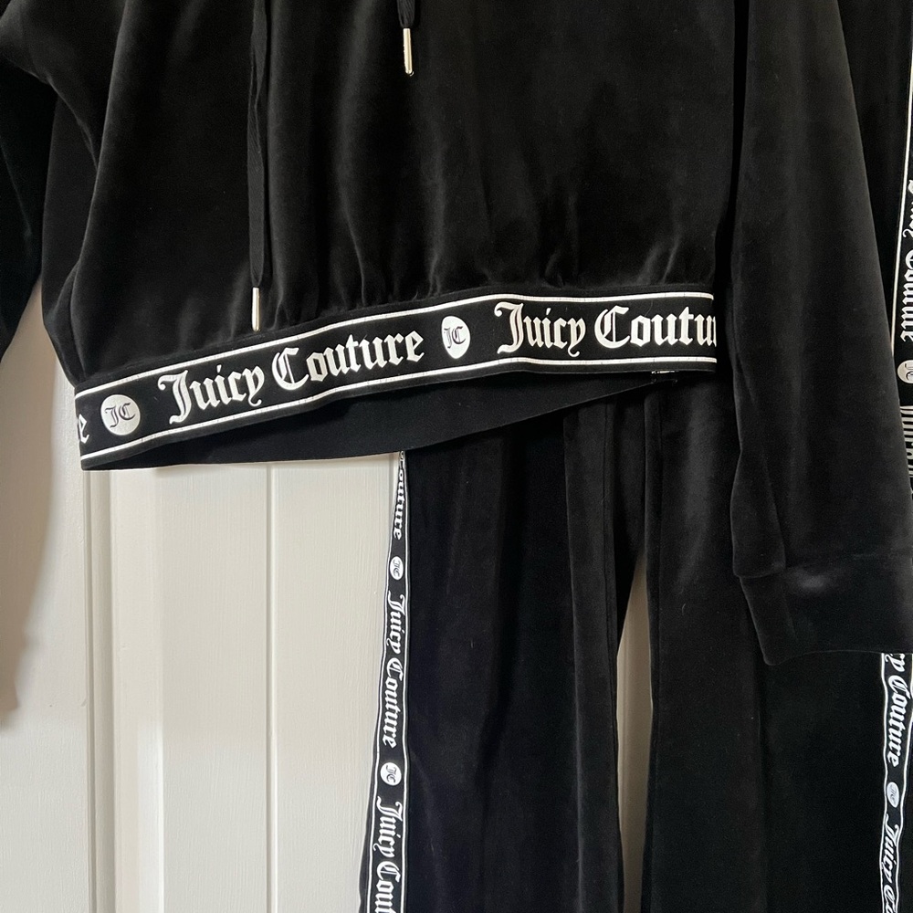 Juicy Couture Black Velour Set